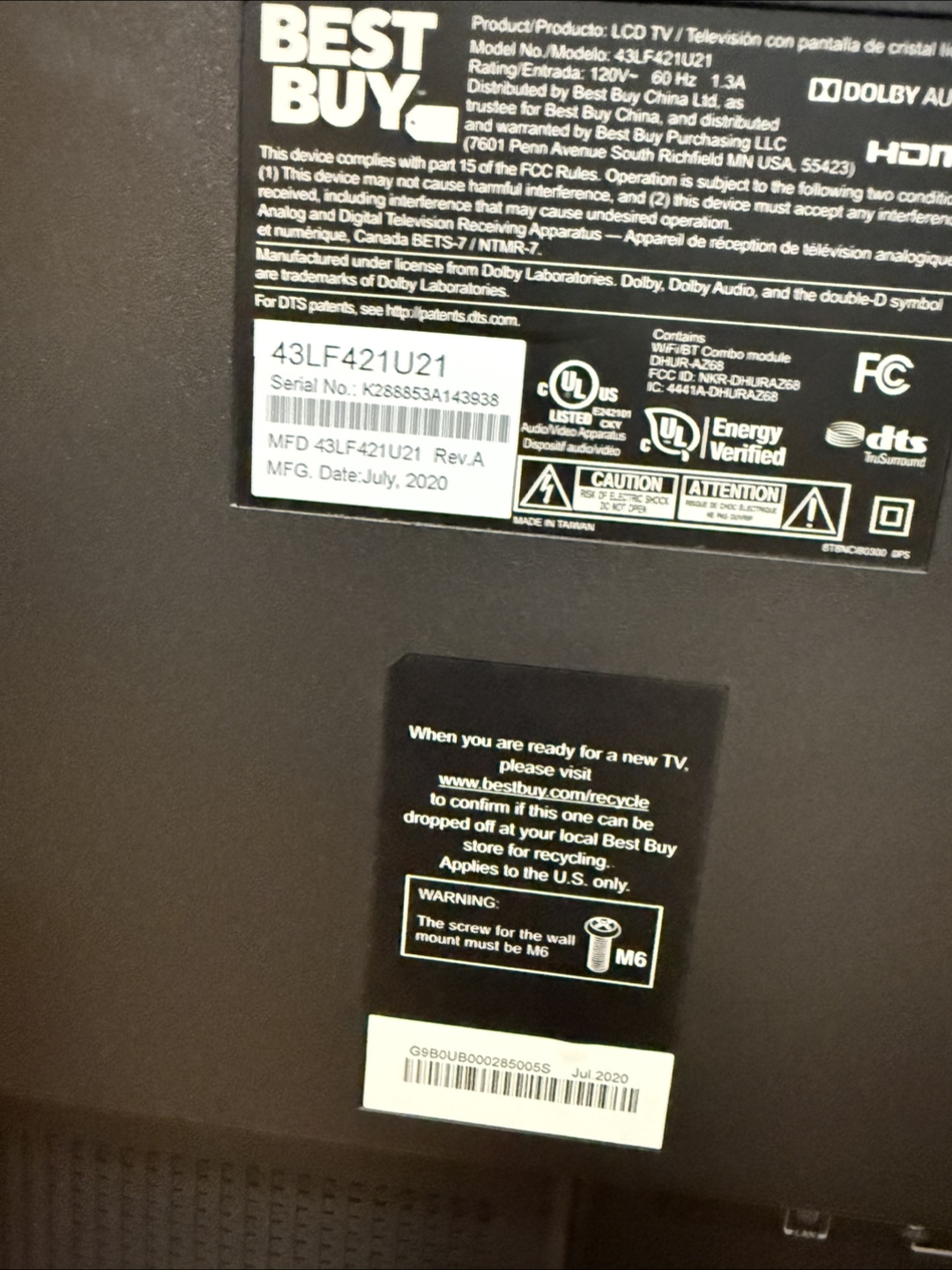 Toshiba 43-Inch TV - photo 5