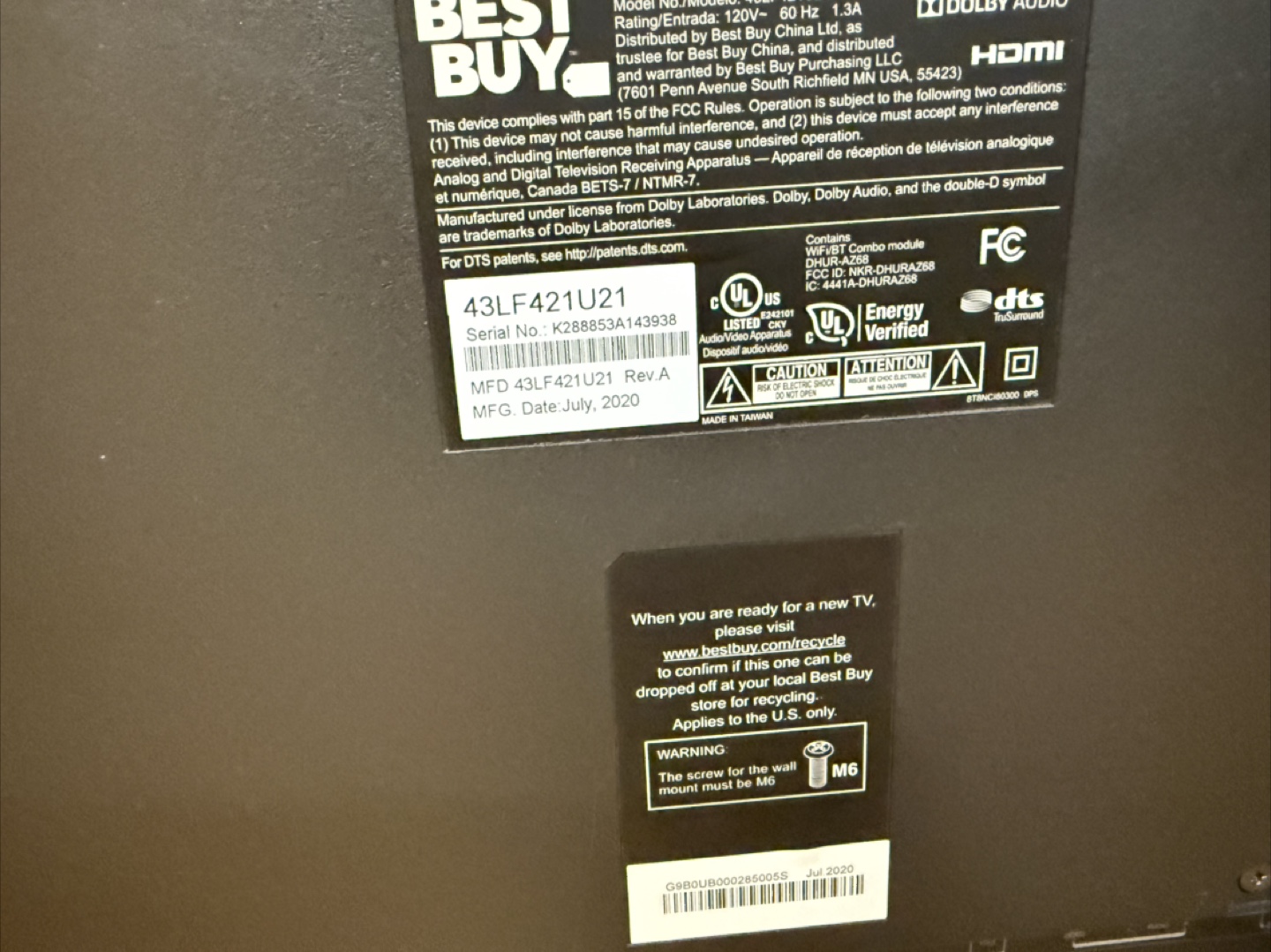 Toshiba 43-Inch TV - photo 4