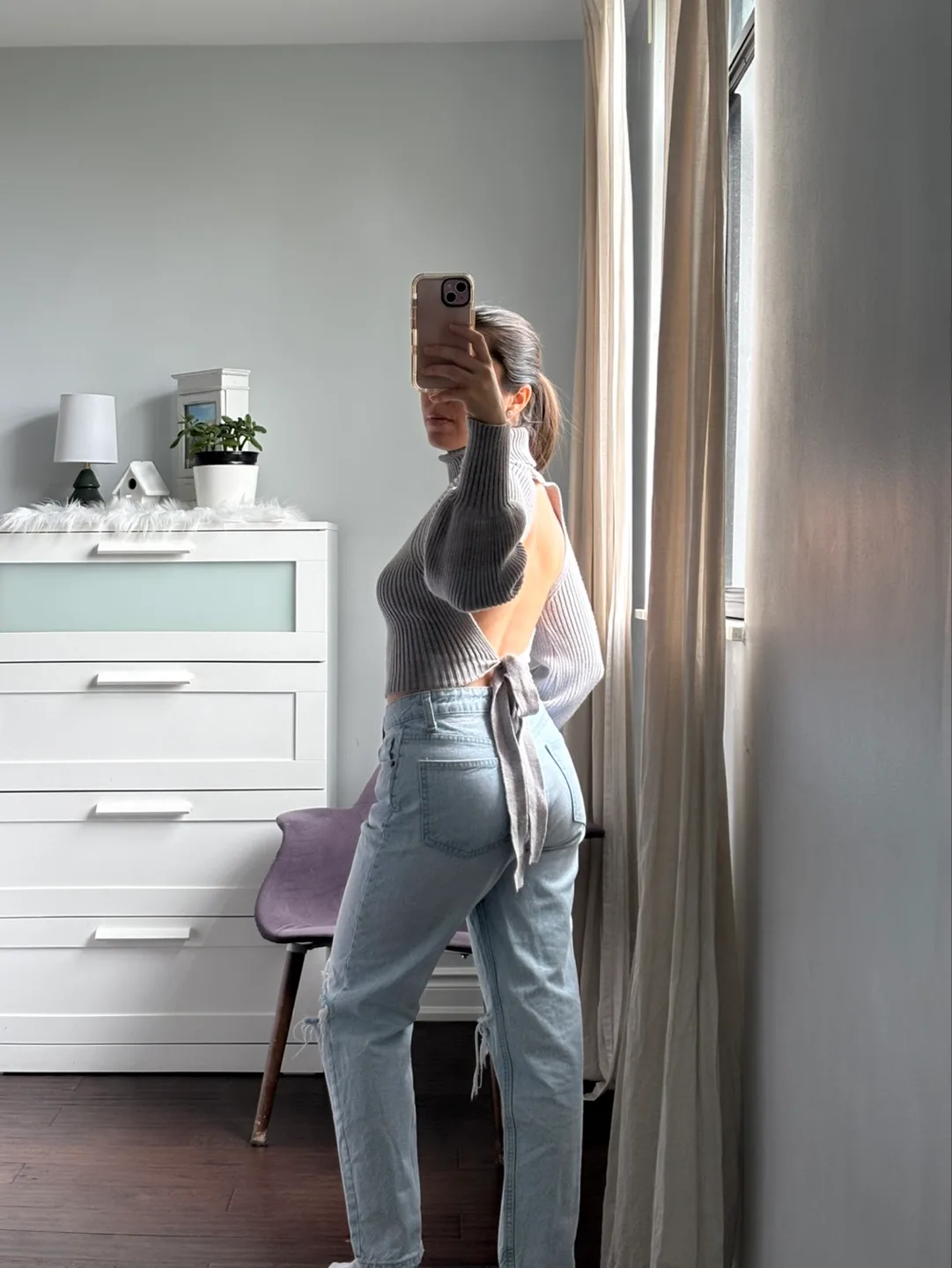 Princess Polly | Open back turtleneck sweater - XS/S thumbnail