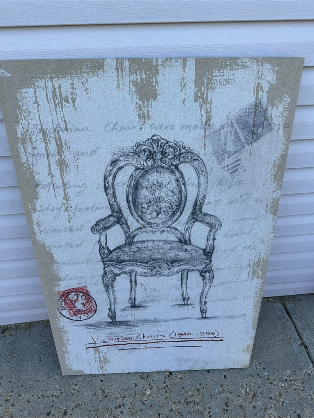 Vintage Victorian Chair Canvas Wall Art