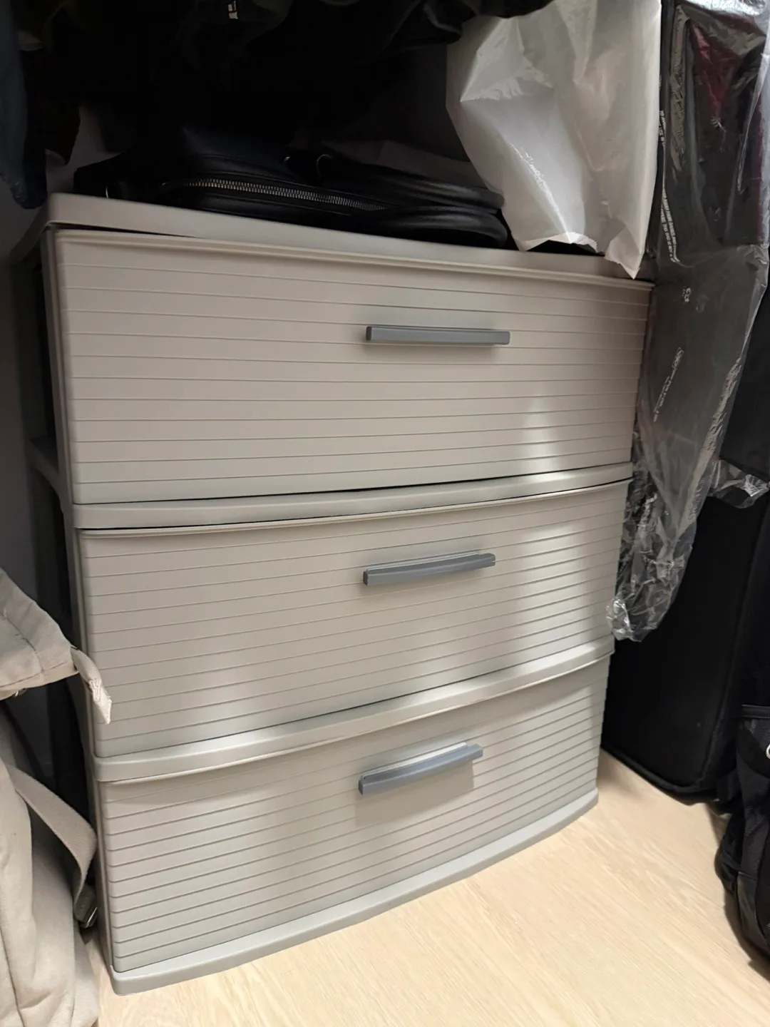 3 tier Plastic Storage Drawers with wheels thumbnail