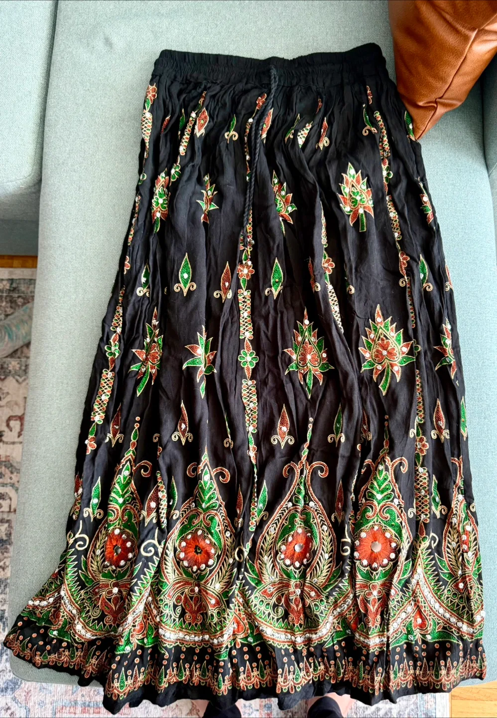 Women’s Tibetan/Bohemian Skirt - US Size 4/Black thumbnail