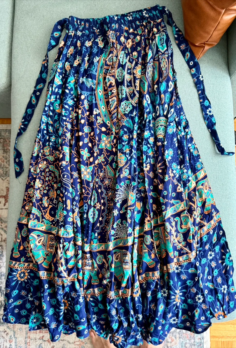 Women’s Tibetan/Bohemian Skirt - US Size 4/Blue thumbnail