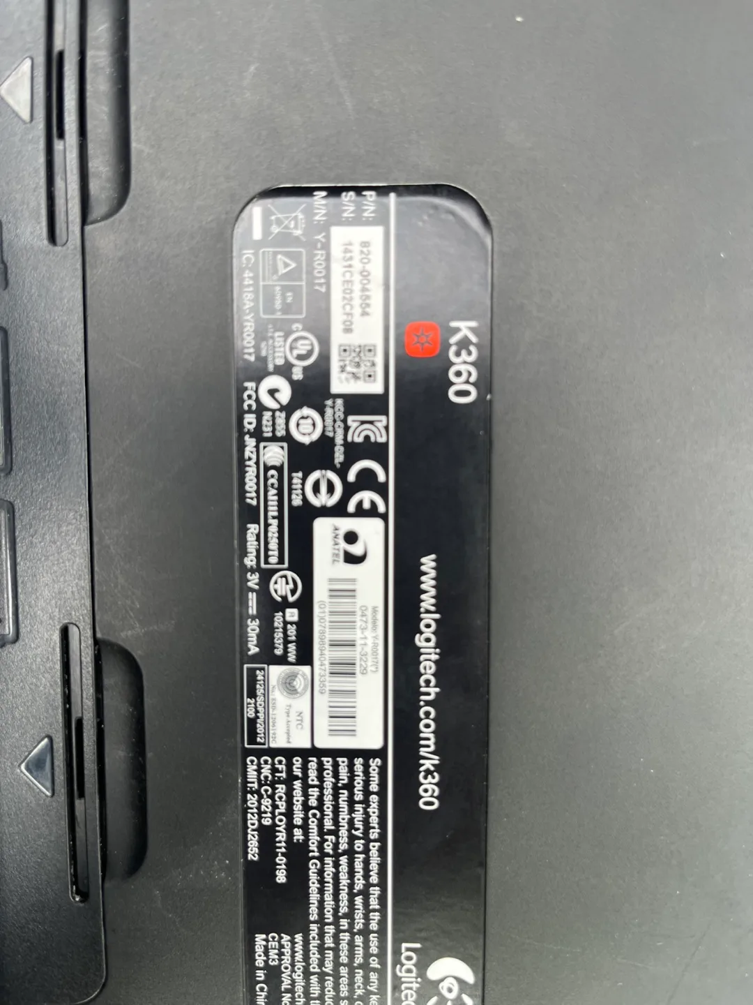 Logitech K360 Wireless Keyboard image indicator(2)