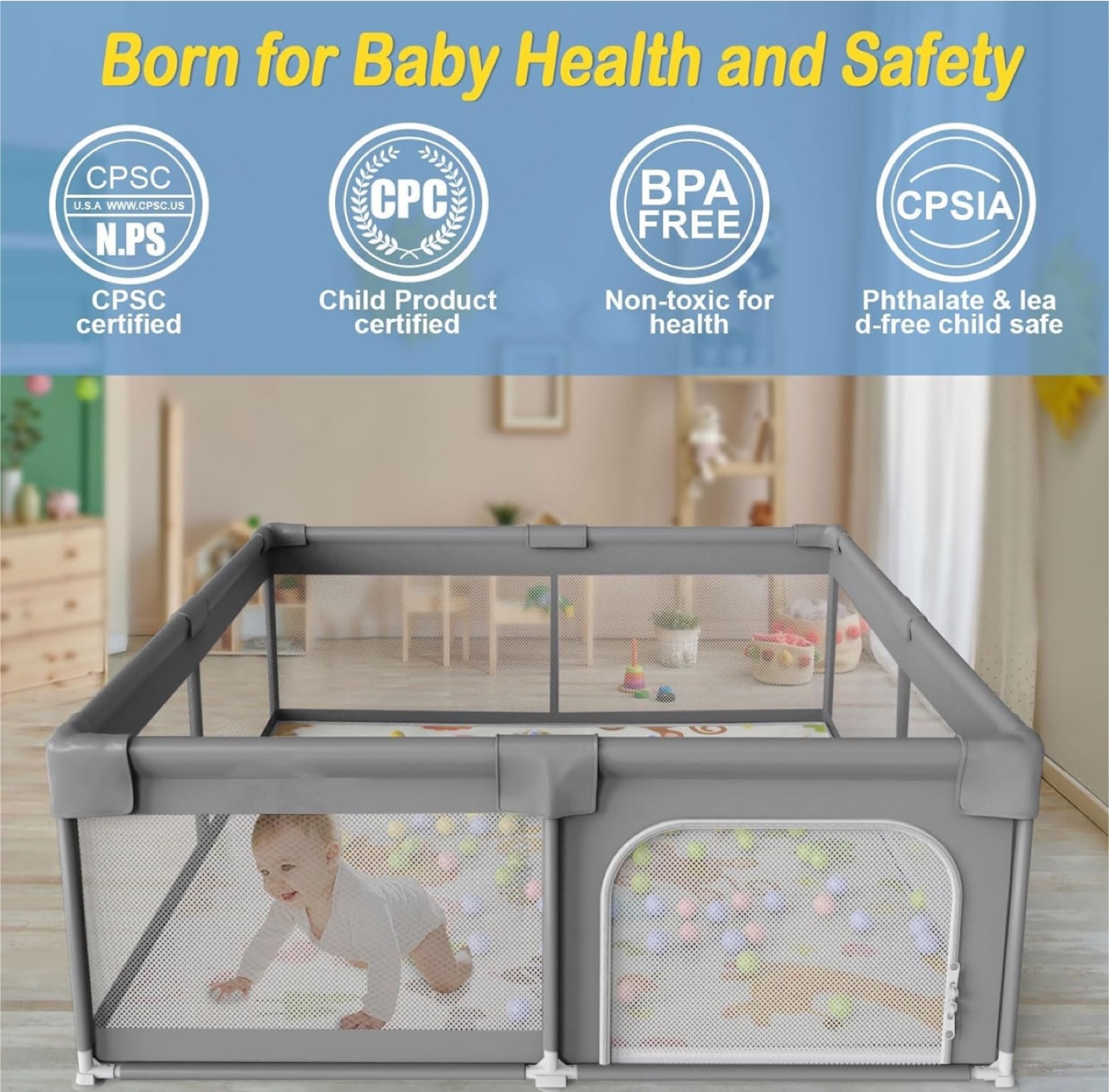Baby Playpen 51”x51”
