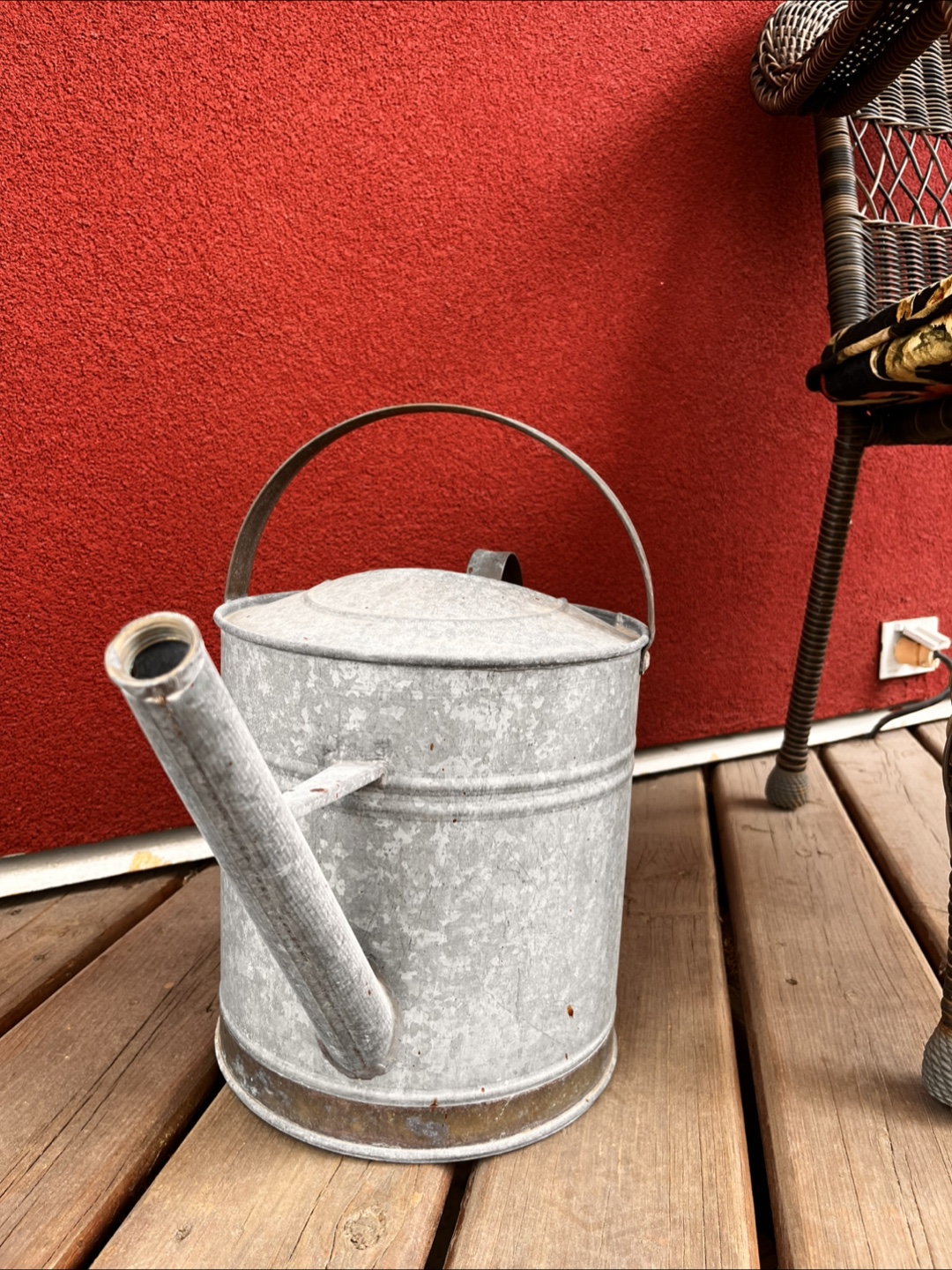 Vintage Metal Watering Can - photo 3