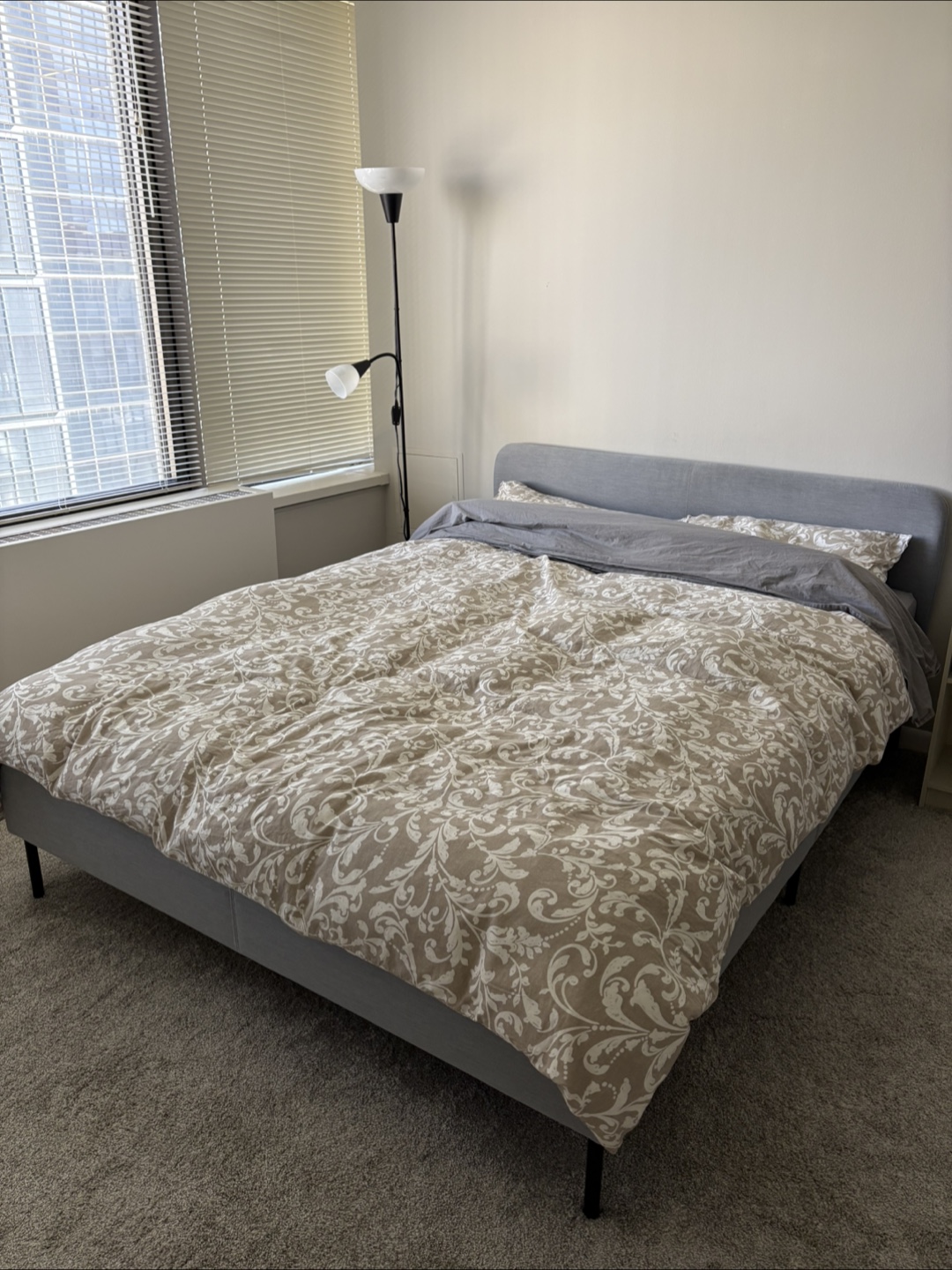 Queen Bed Frame and mattress