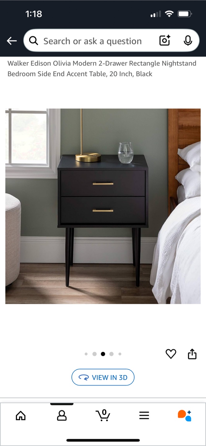 Modern 2-Drawer End Table