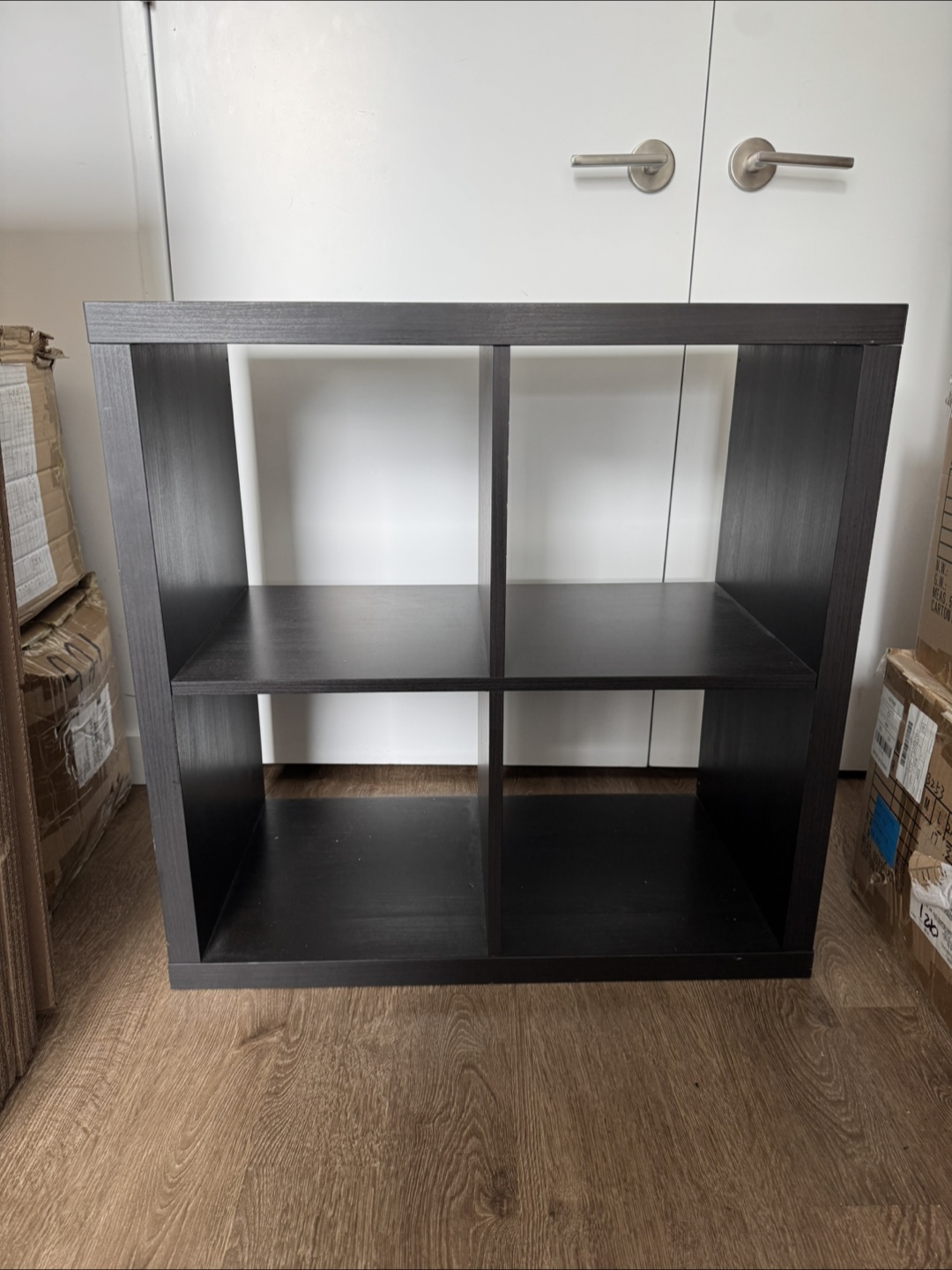 IKEA - Black Cube Storage Shelf