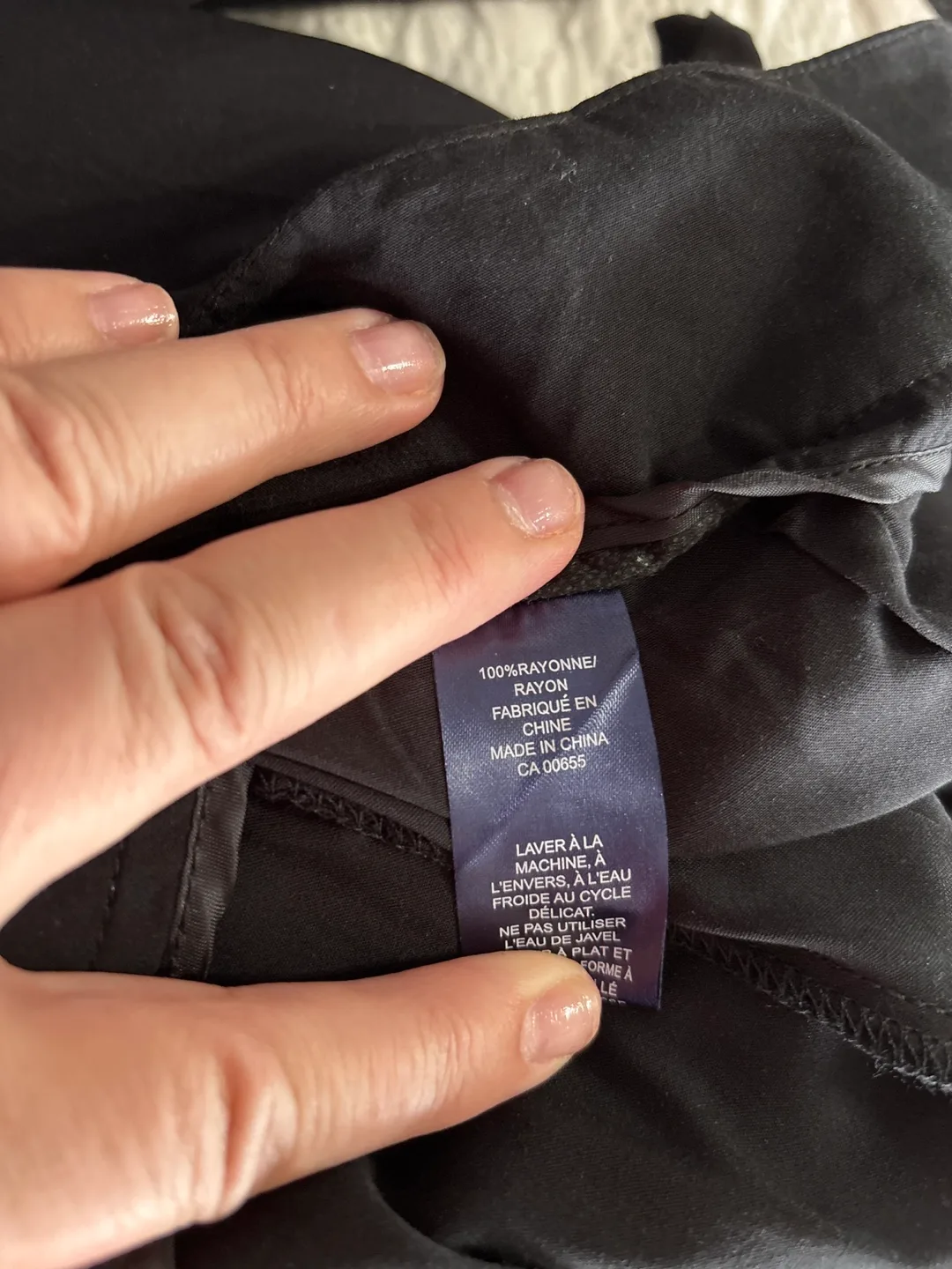 Black Rayon Wide Leg Pants image indicator(3)