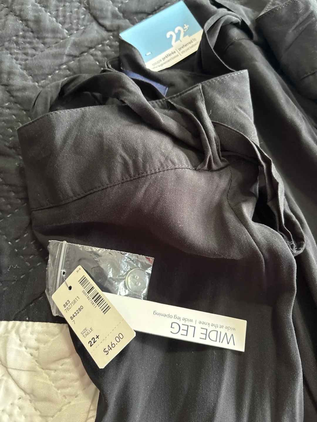 Black Rayon Wide Leg Pants image indicator(2)