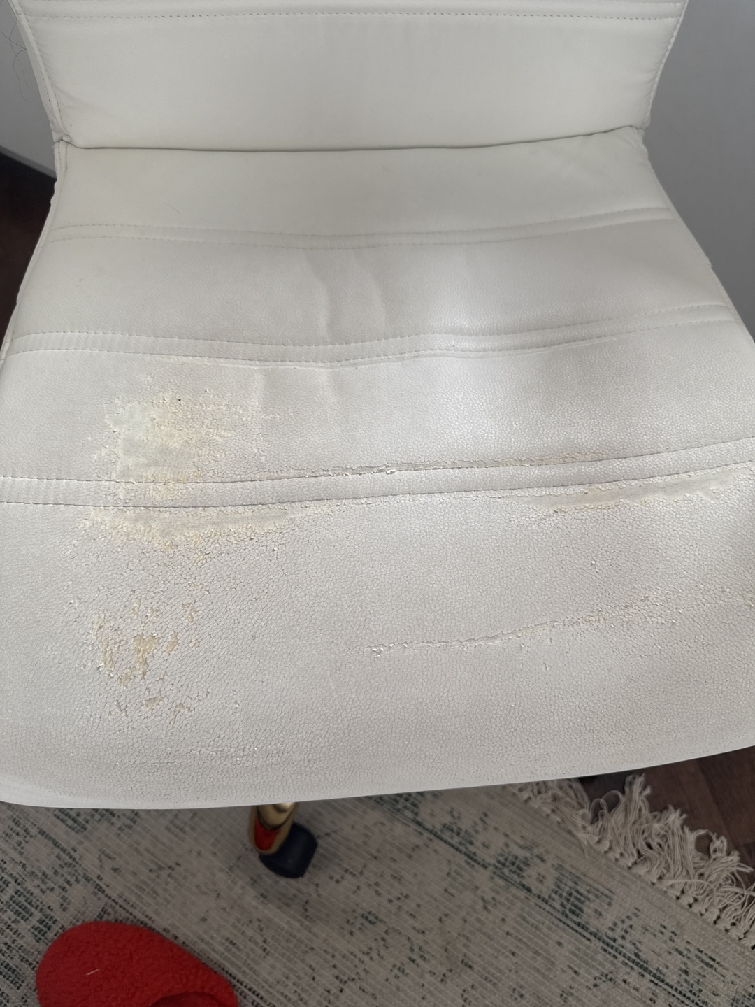 Modern White and Gold Office Chair #freecycle - photo 2