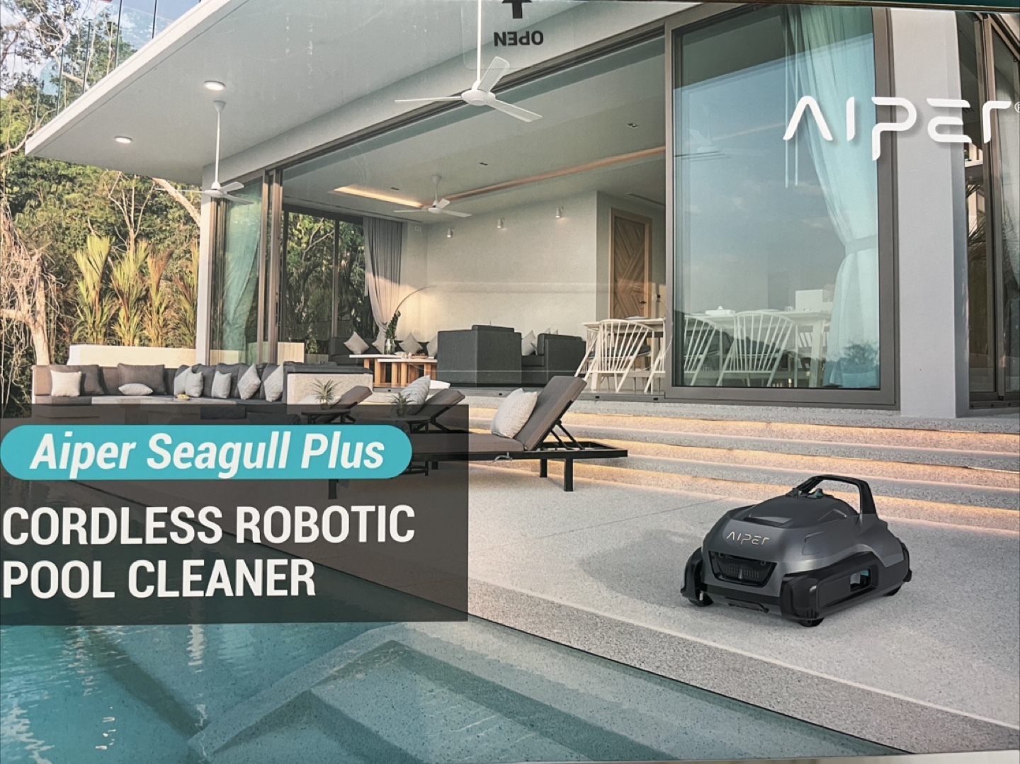 Cordless Robotic Pool cleaner - Aiper Seagull plus