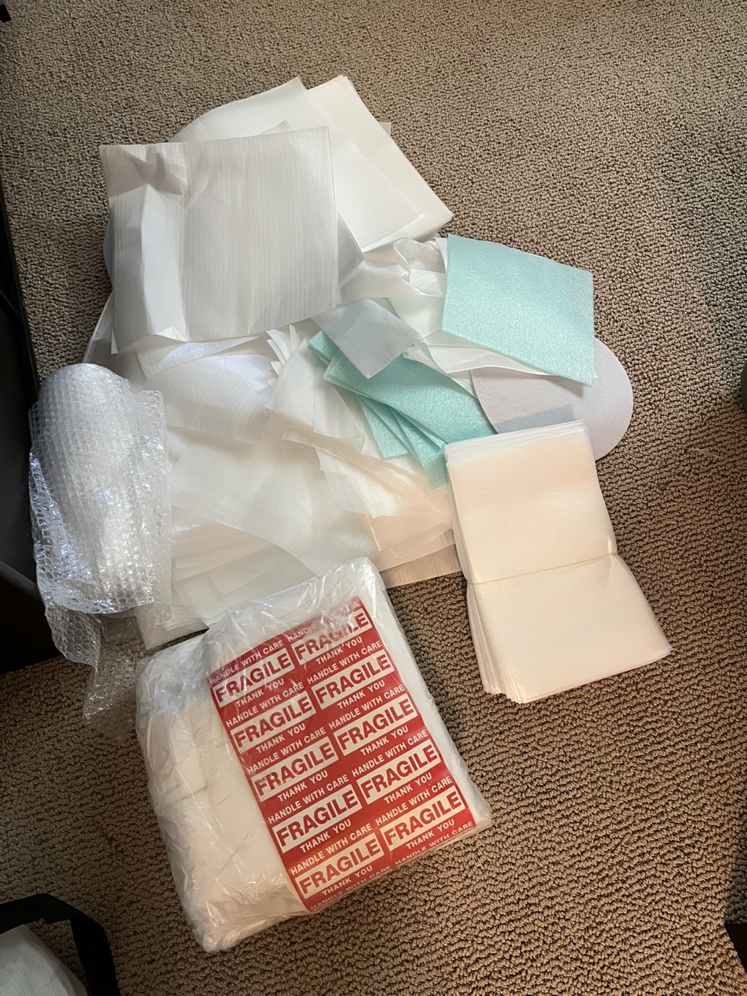 Unused packing material