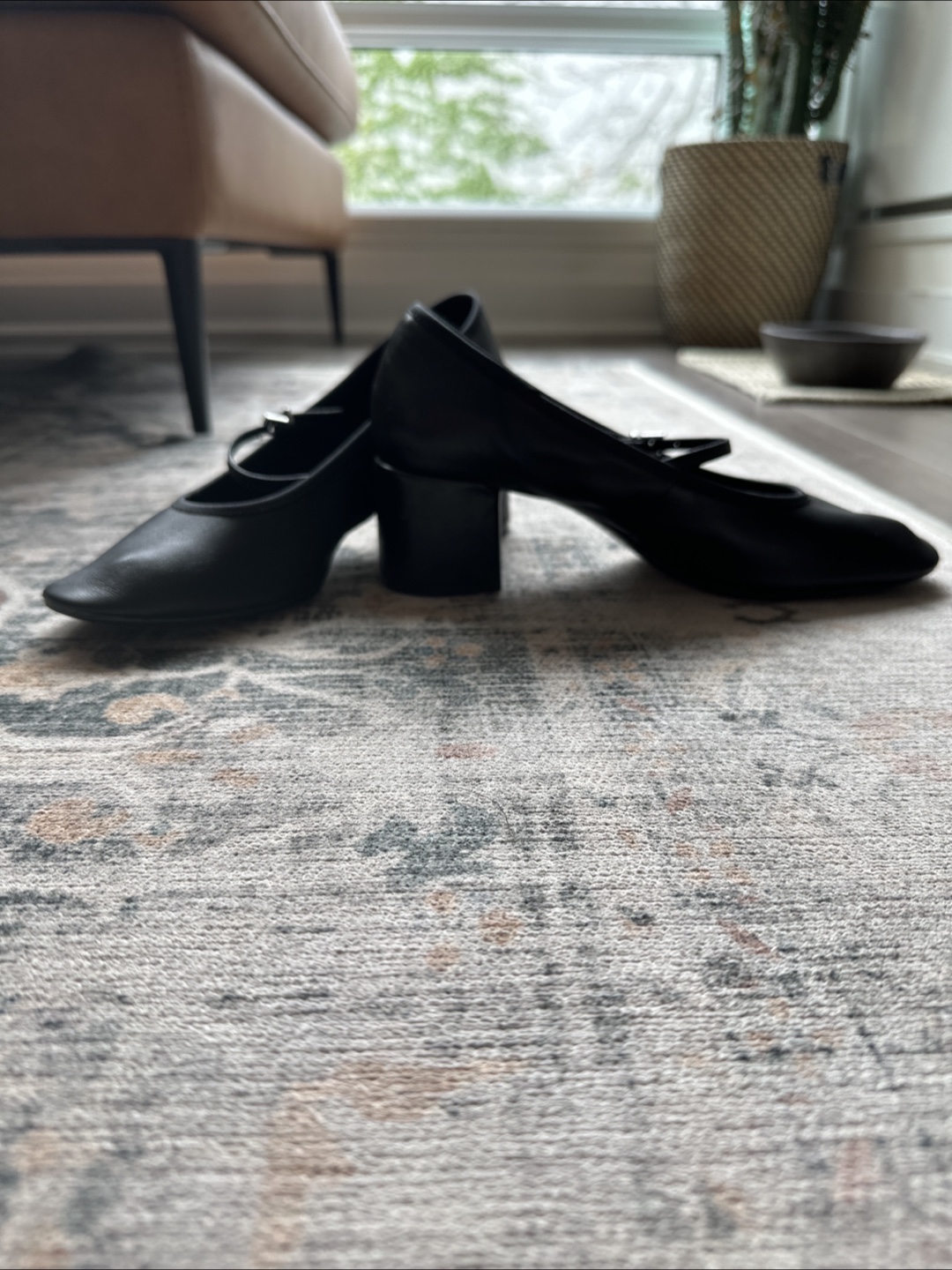 Zara Black Mary Jane Heels - photo 2