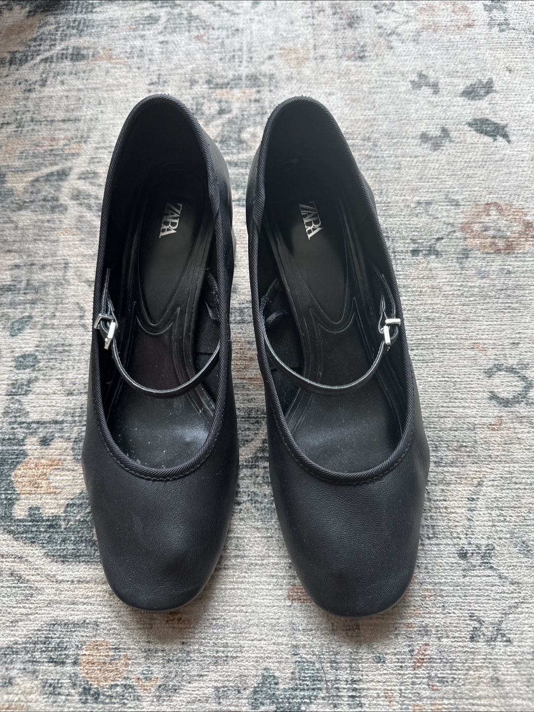 Zara Black Mary Jane Heels