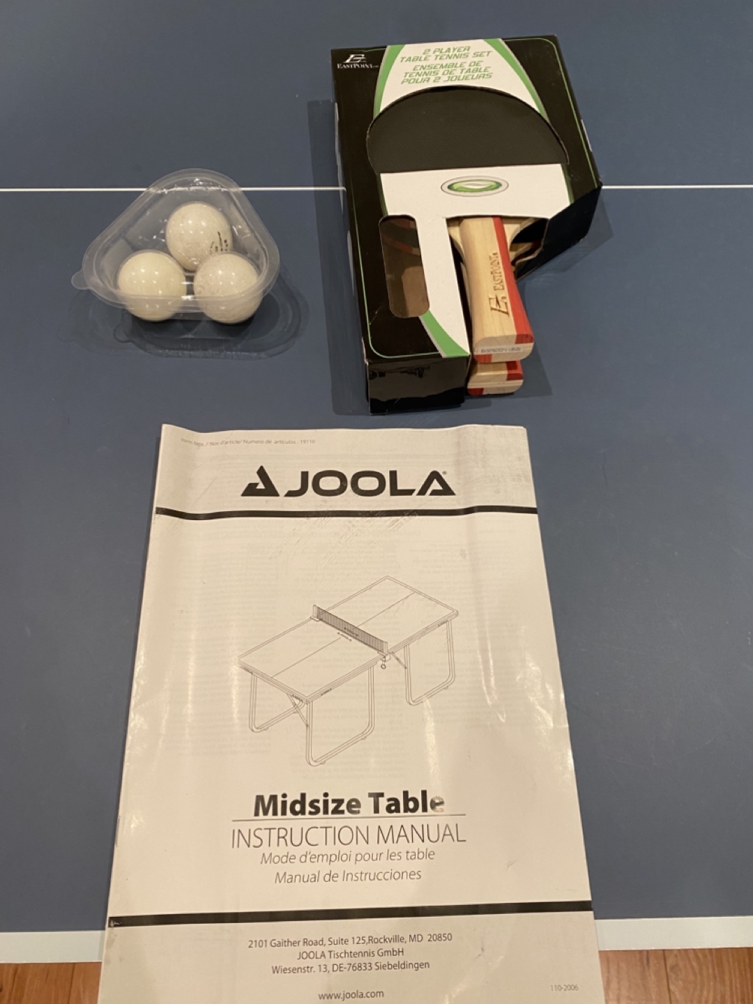 Joola Midsize Table Tennis Table with Paddles and Balls - photo 4