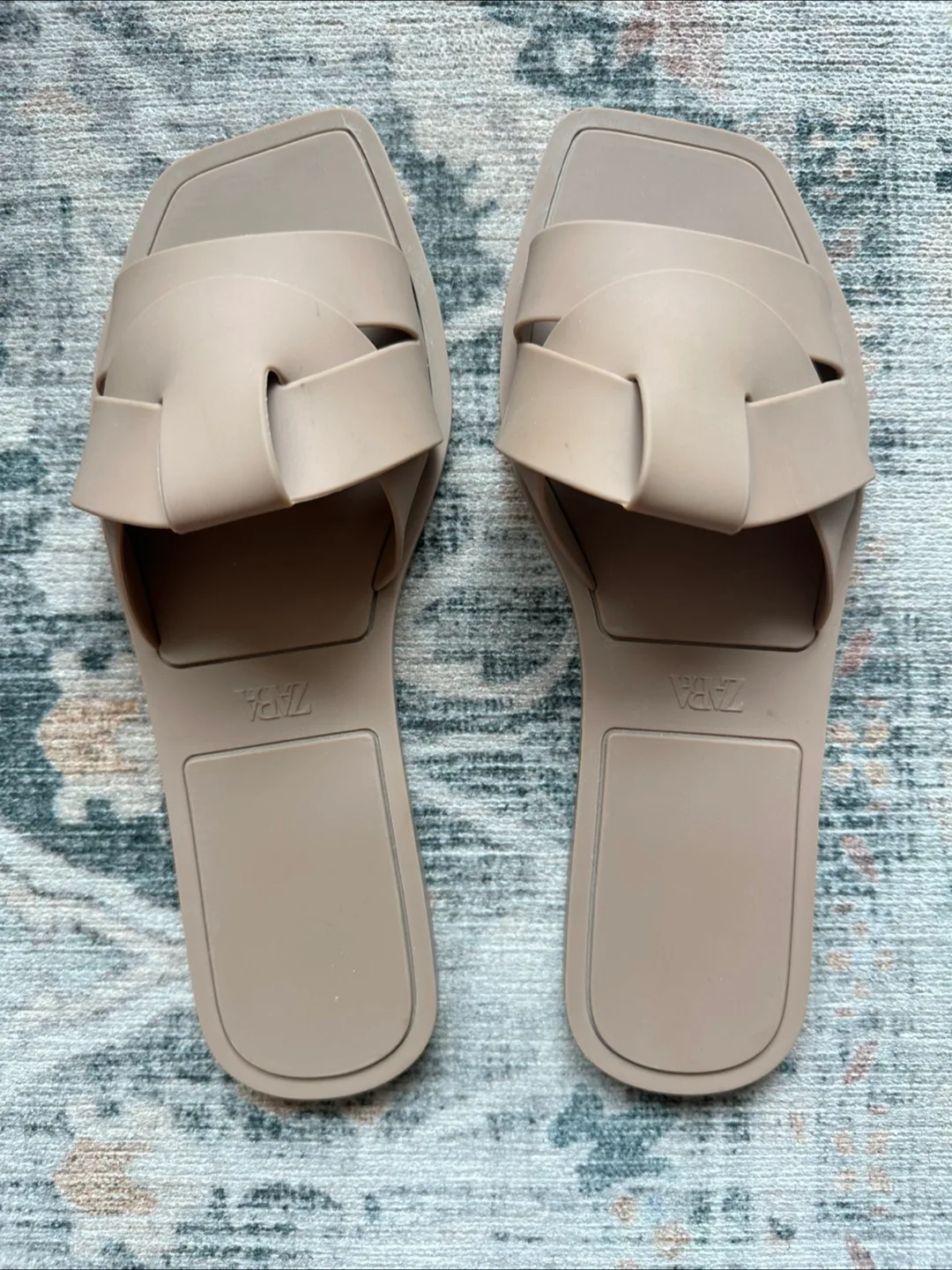 Zara Rubber Slide Sandals