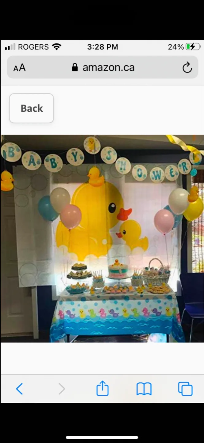 Duck themed baby shower backdrop image indicator(5)