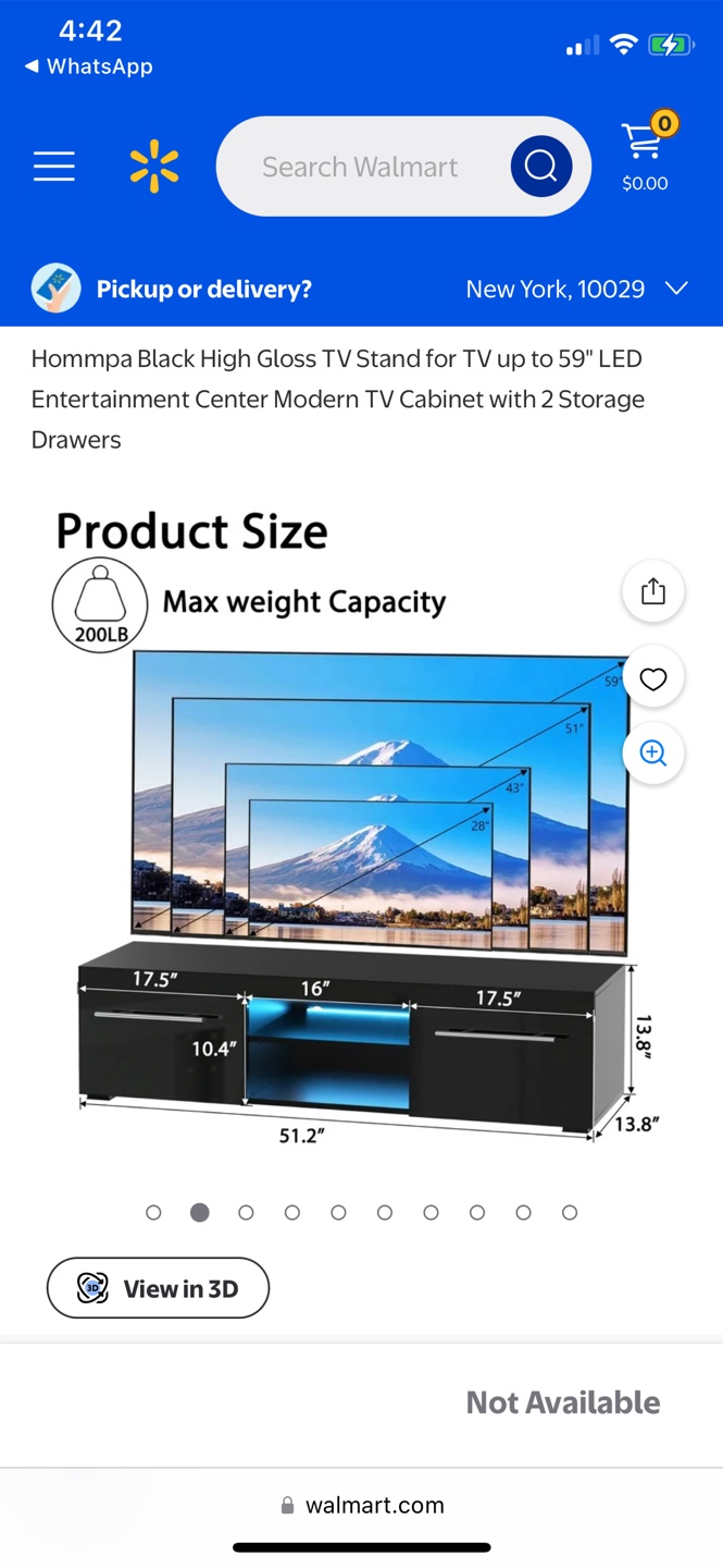 Black High Gloss TV stand for TV up to 59” - photo 3