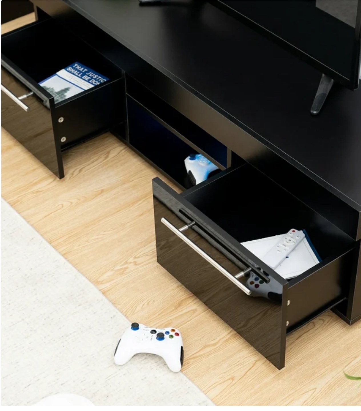Black High Gloss TV stand for TV up to 59” - photo 2