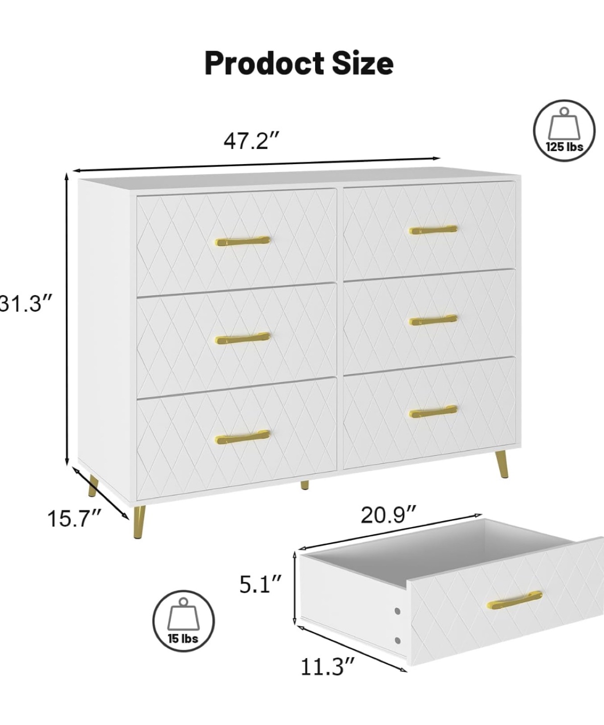 6 Drawer Dresser - photo 2