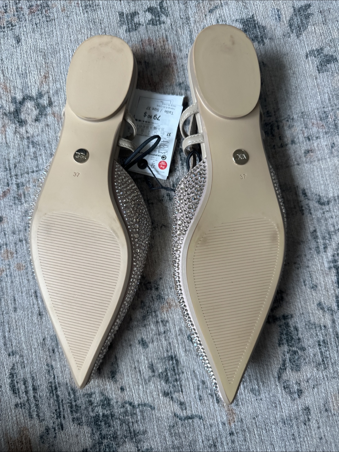 Zara Embellished Flat Shoes - Size 37 - photo 2