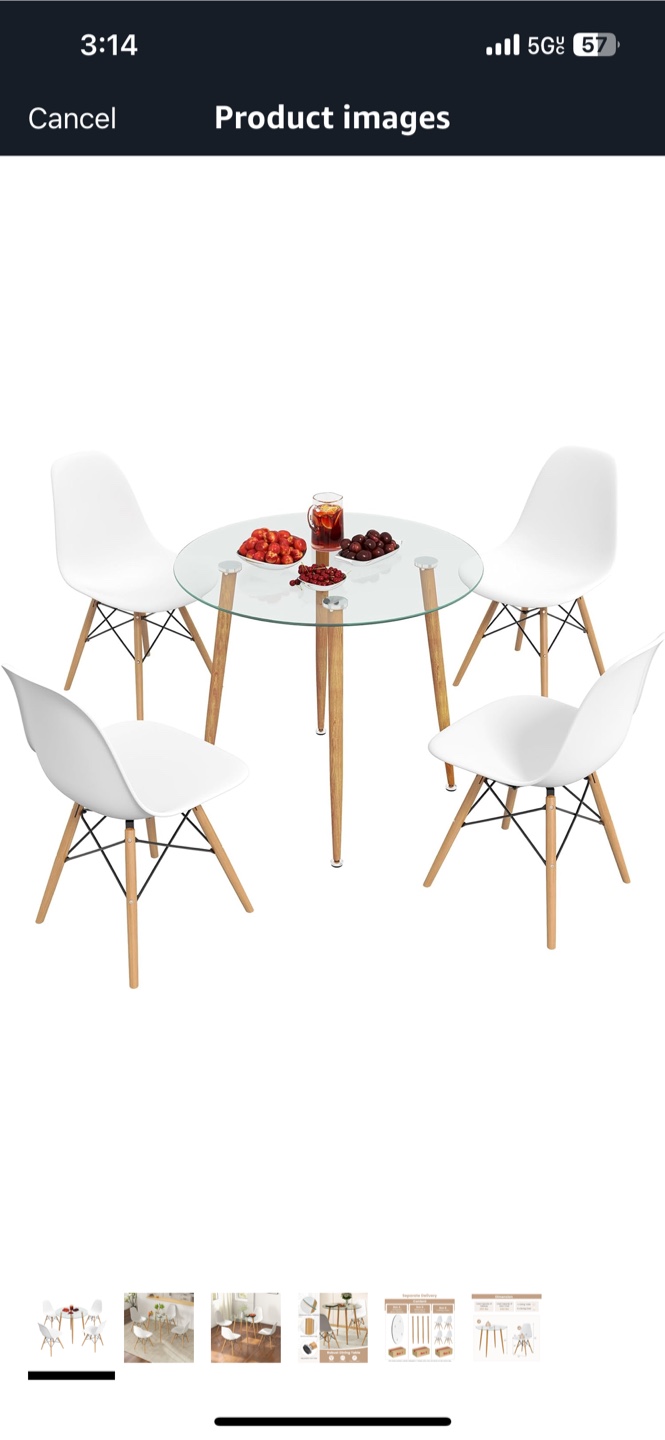 Glass Top Dining Table W four Chairs - photo 5
