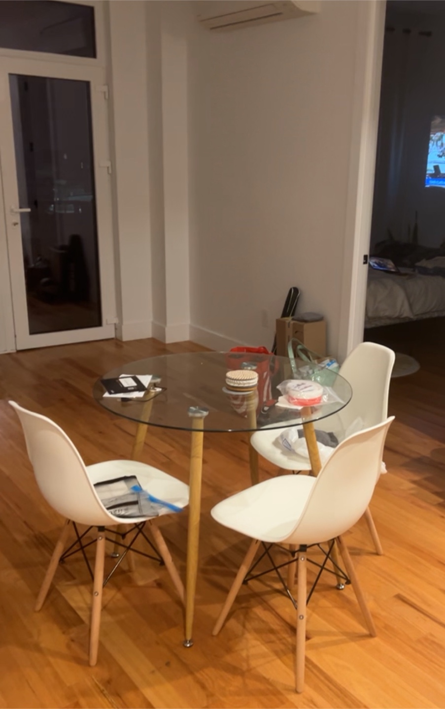 Glass Top Dining Table W four Chairs - photo 3