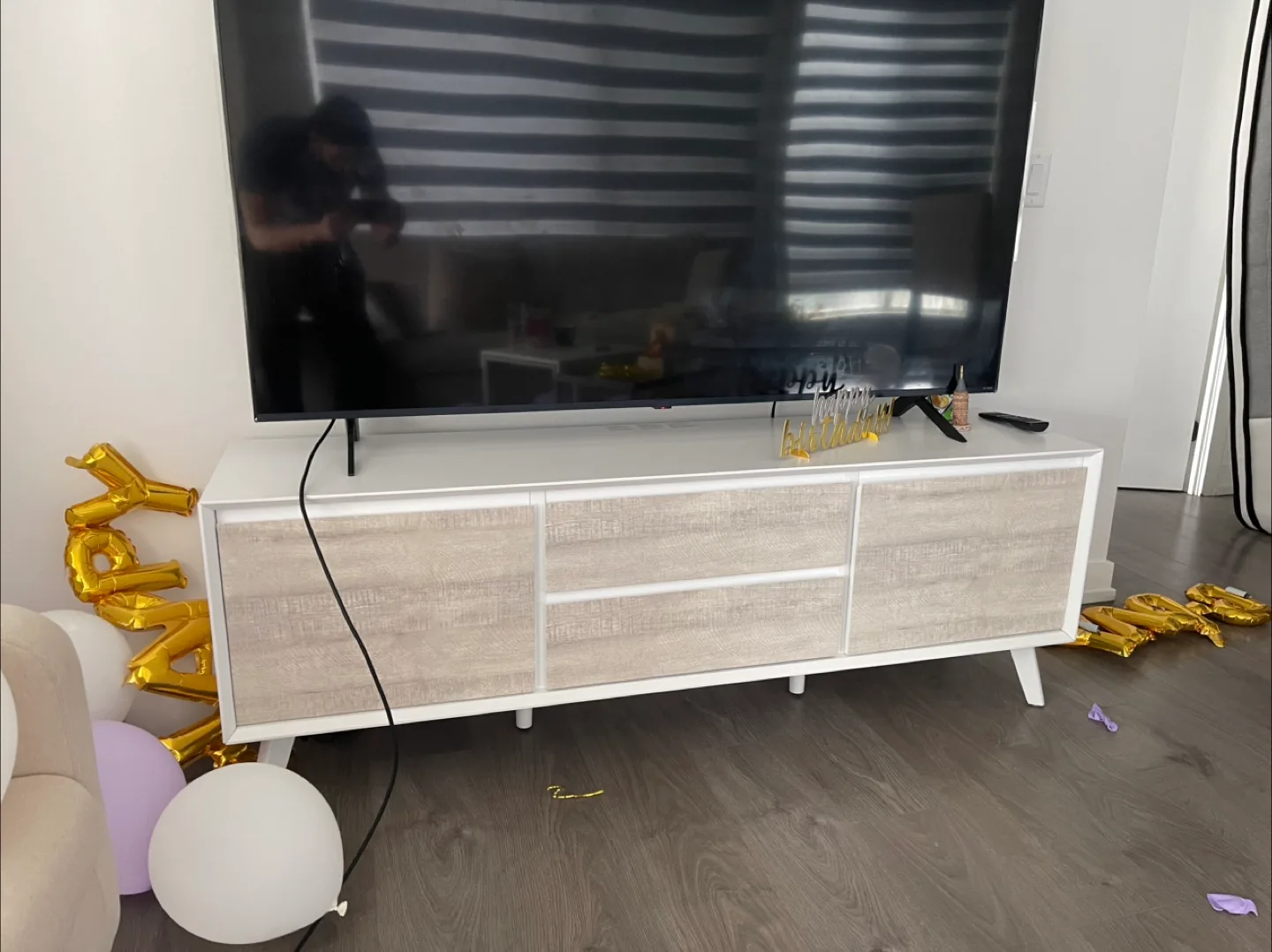Modern TV Stand with Drawers thumbnail