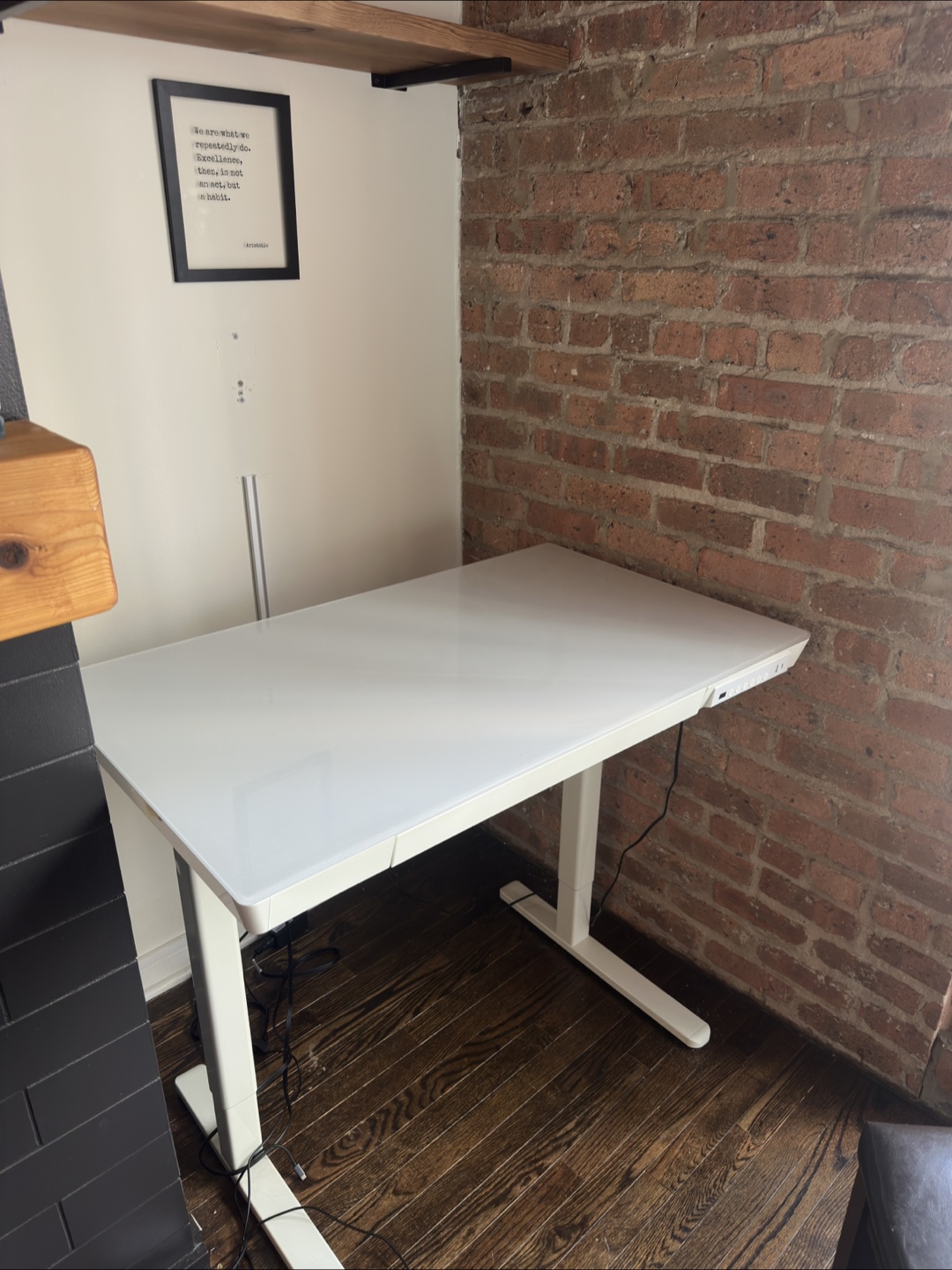 White Adjustable Desk - photo 4