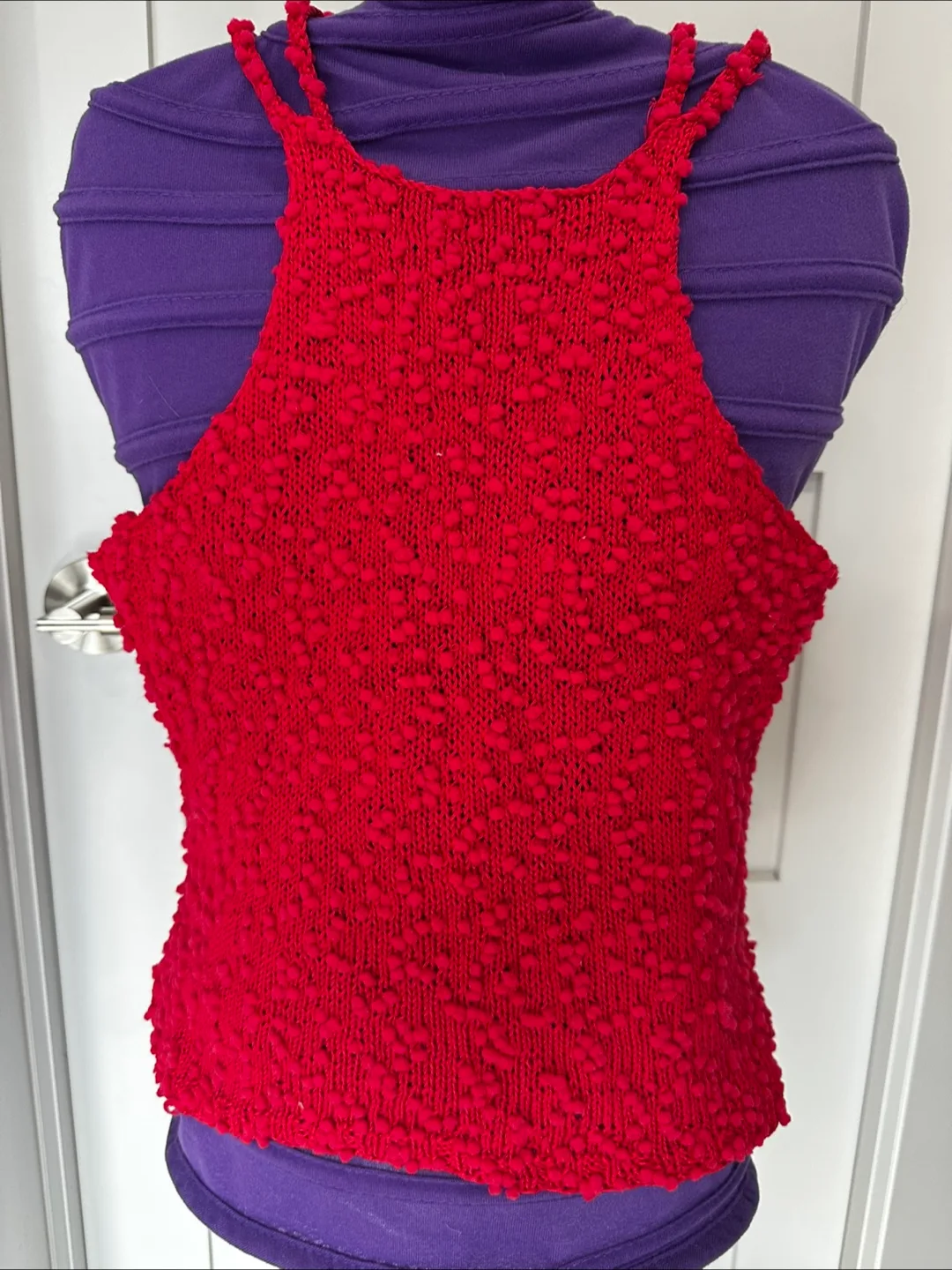 Red Knit Tank Top image indicator(4)