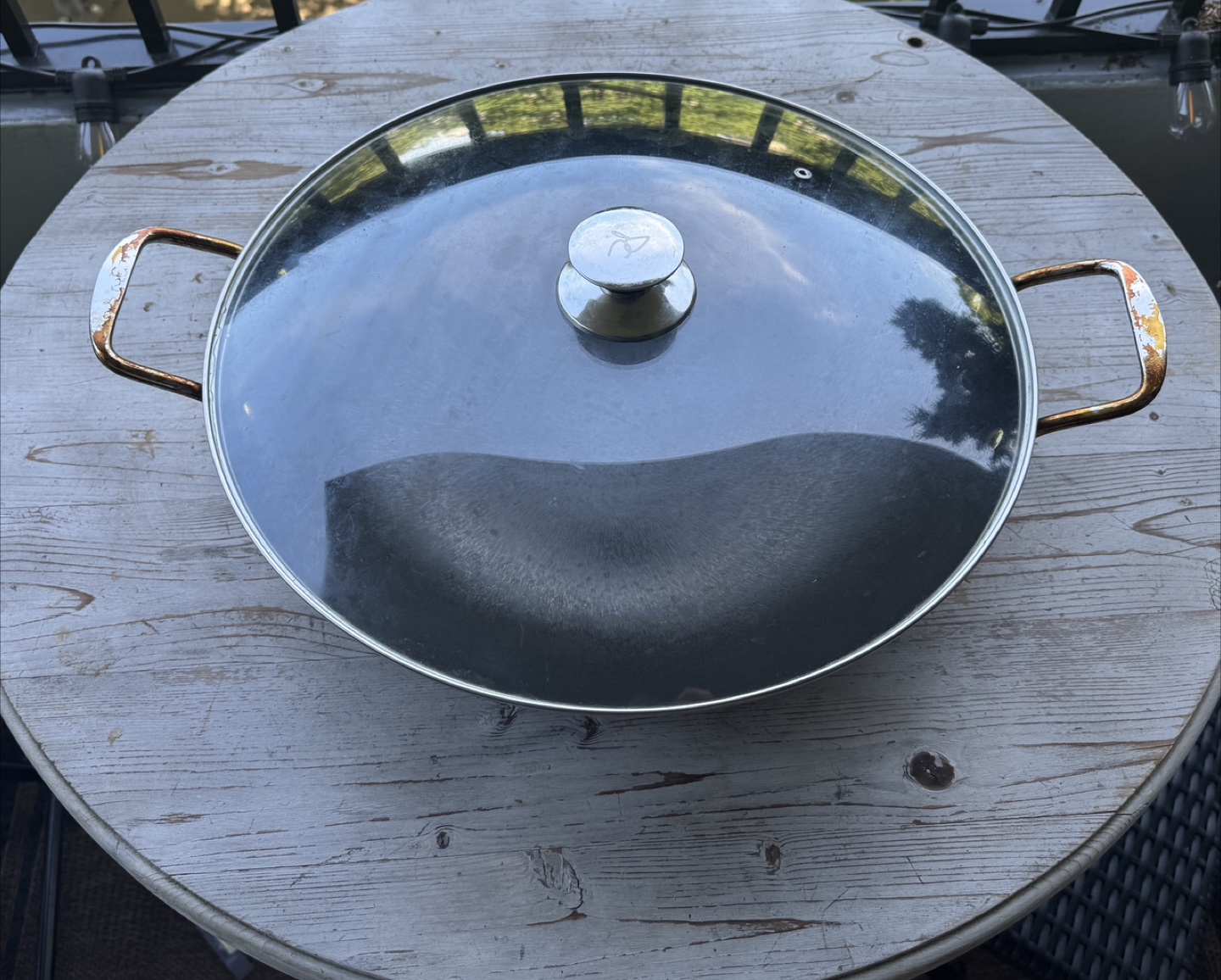 Large Cast Iron Wok with Lid