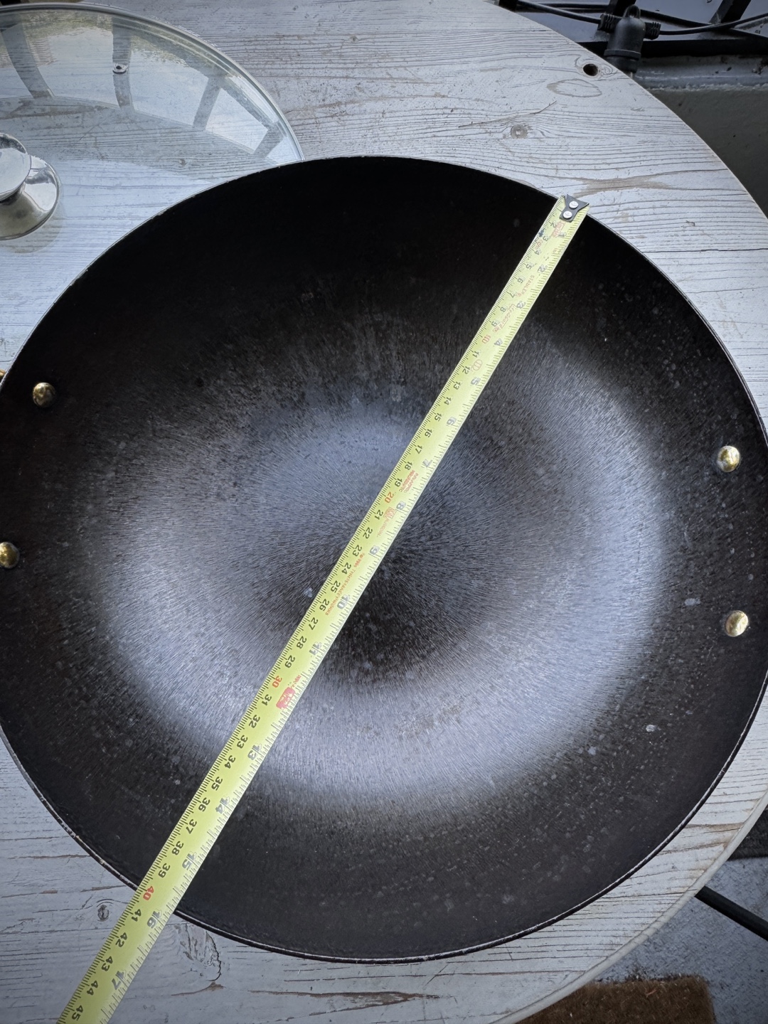 Large Cast Iron Wok with Lid - photo 3