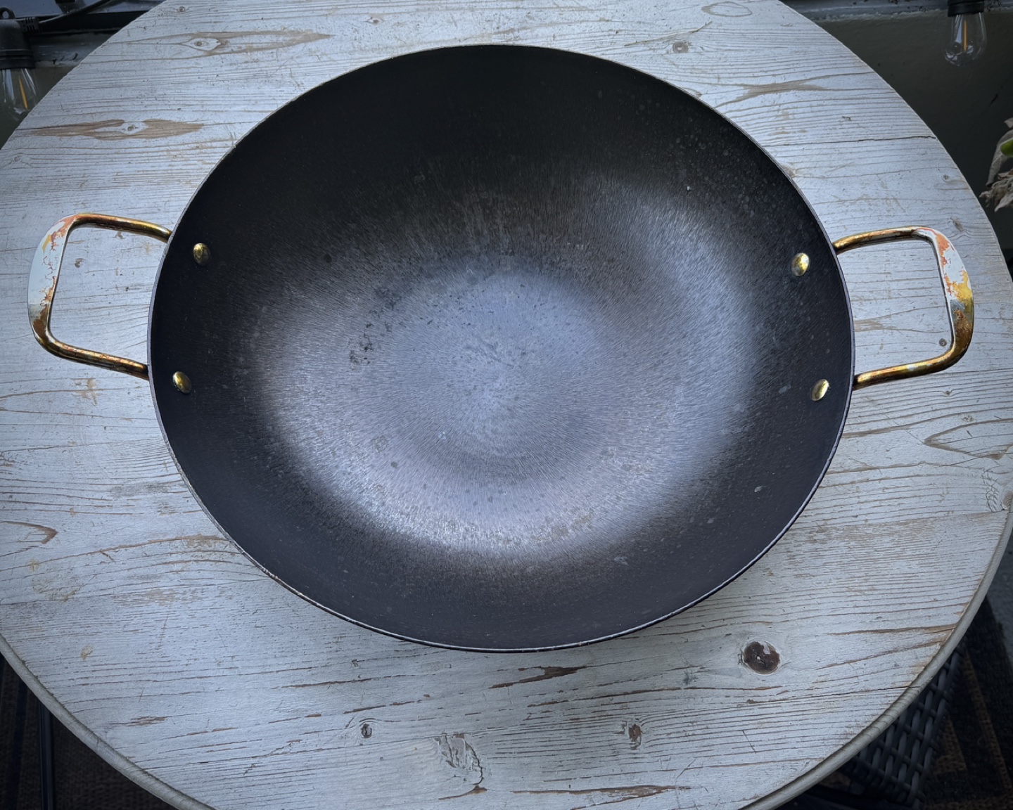 Large Cast Iron Wok with Lid - photo 2