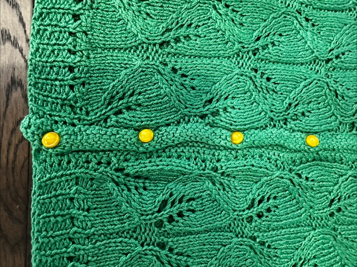 Hand Knitted Green Top image indicator(4)