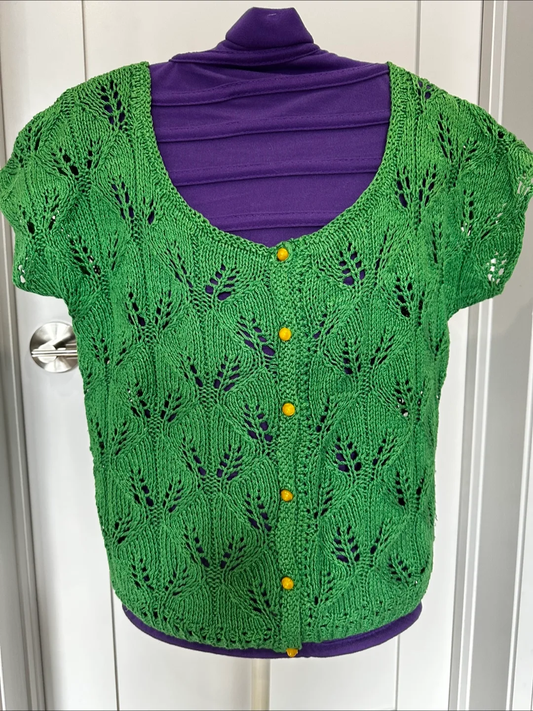 Hand Knitted Green Top image indicator(3)