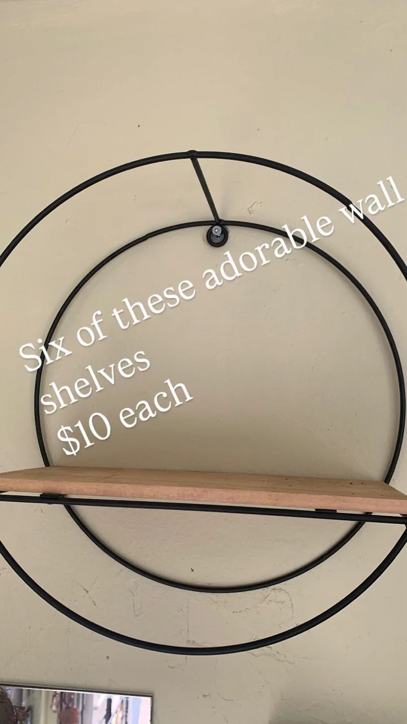 Round Metal Wall Shelf. thumbnail