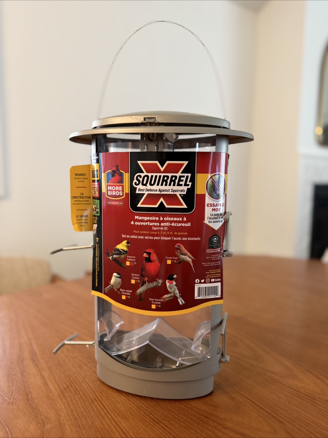 Squirrel X Bird Feeder and seed - new unused