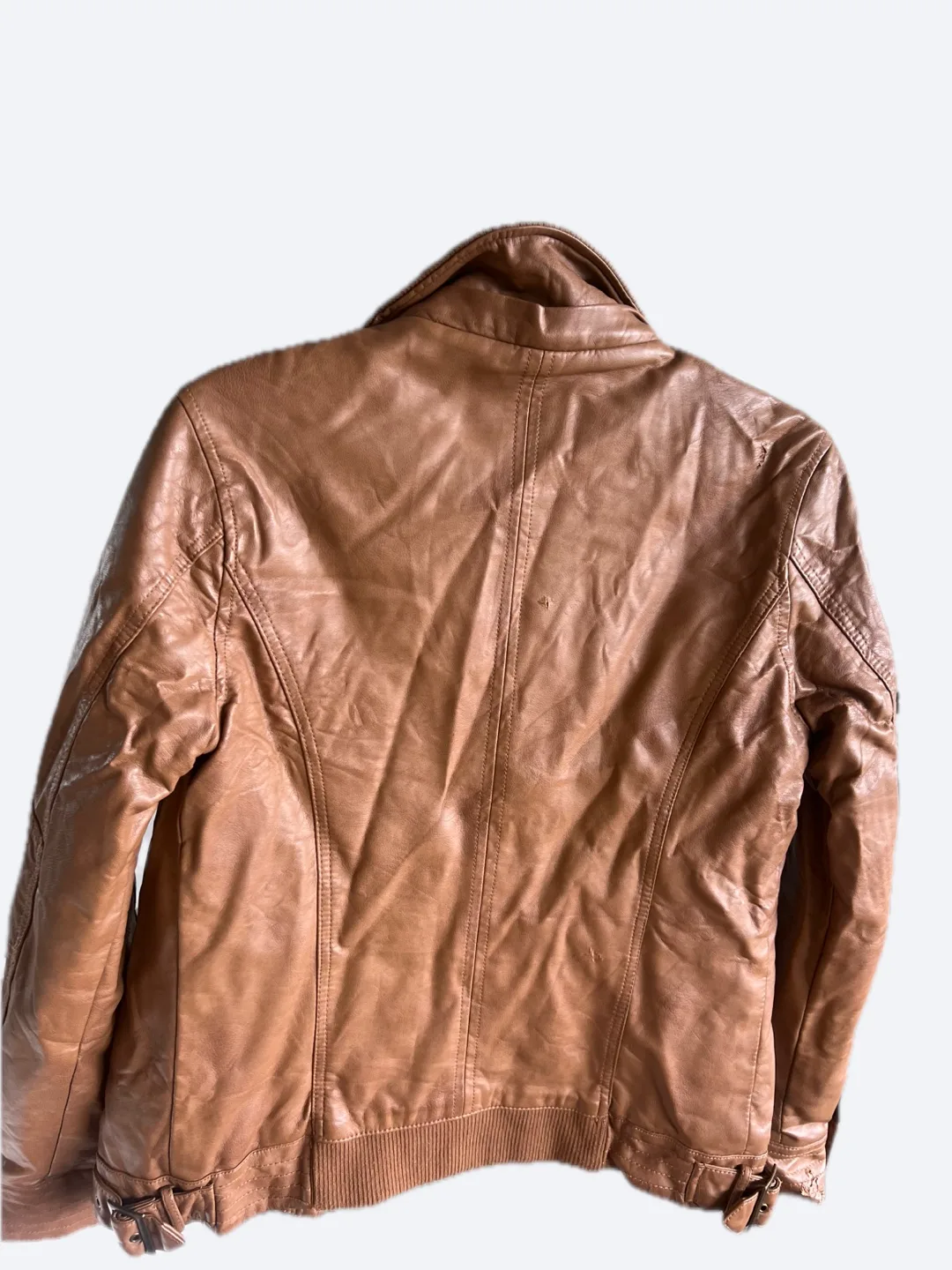 Brown Faux Leather Jacket image indicator(2)