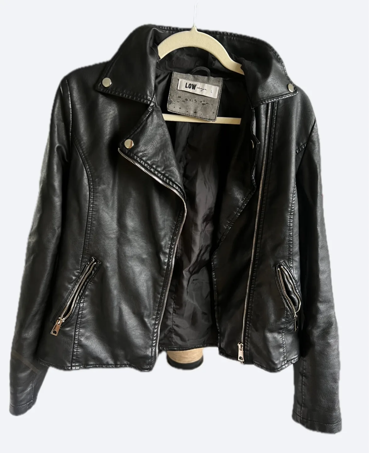 Black Faux Leather Jacket thumbnail
