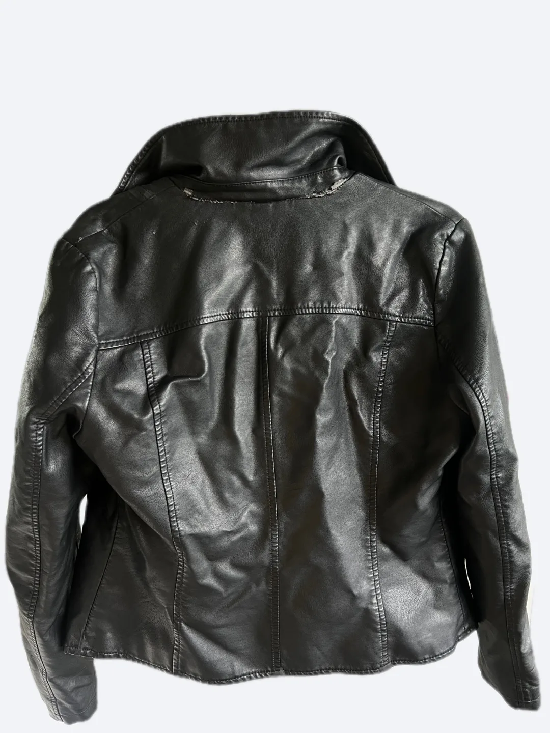 Black Faux Leather Jacket image indicator(2)
