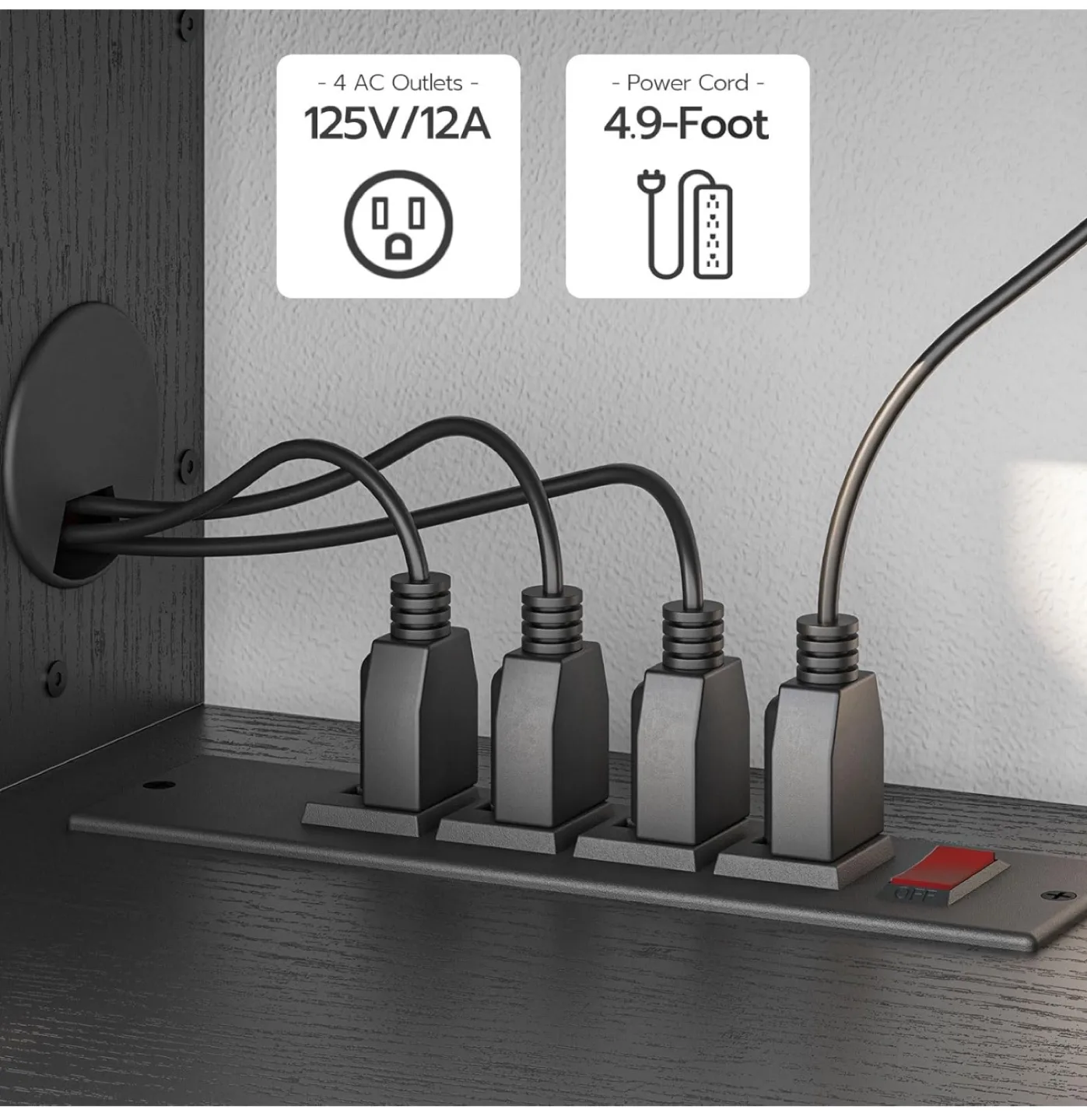 Brand new Floating TV Stand with Power Outlets 55" image indicator(6)