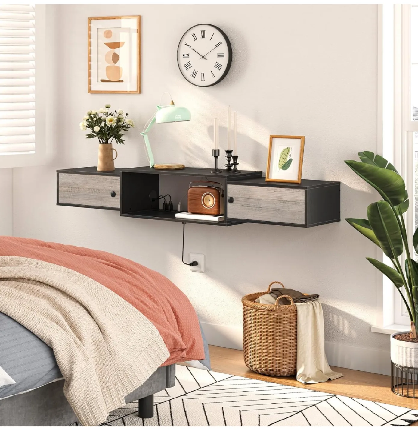 Brand new Floating TV Stand with Power Outlets 55" image indicator(9)