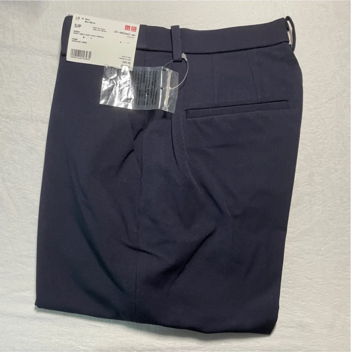 NEW💕 Uniqlo women's tapered pants navy (small) image indicator(7)