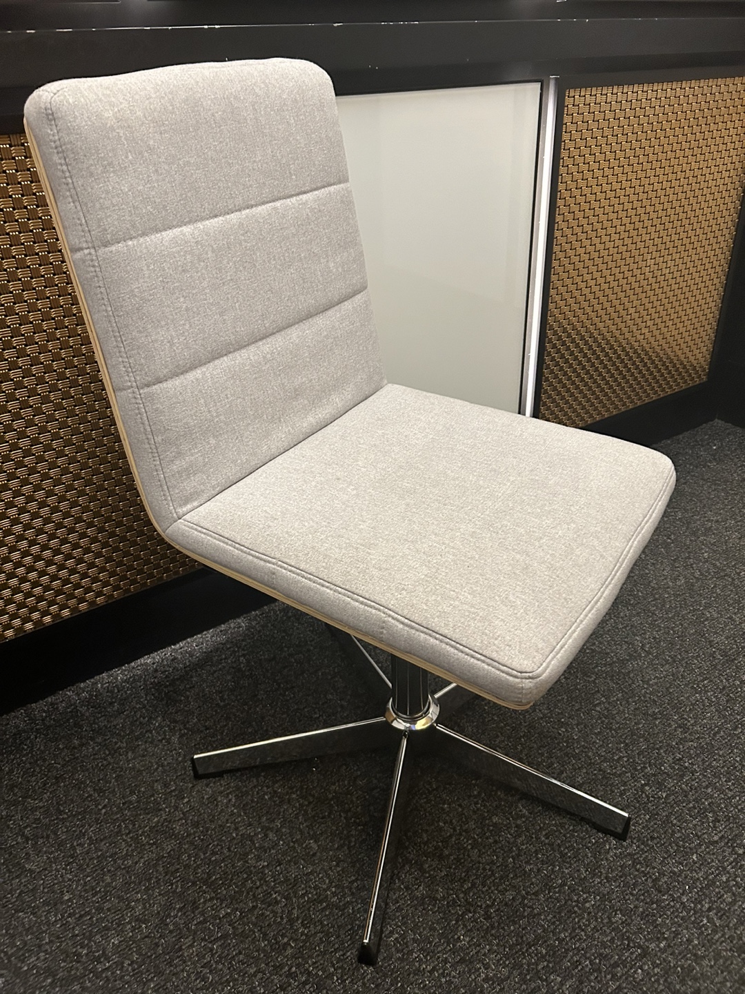 Modern Grey Fabric Swivel Chair - photo 2