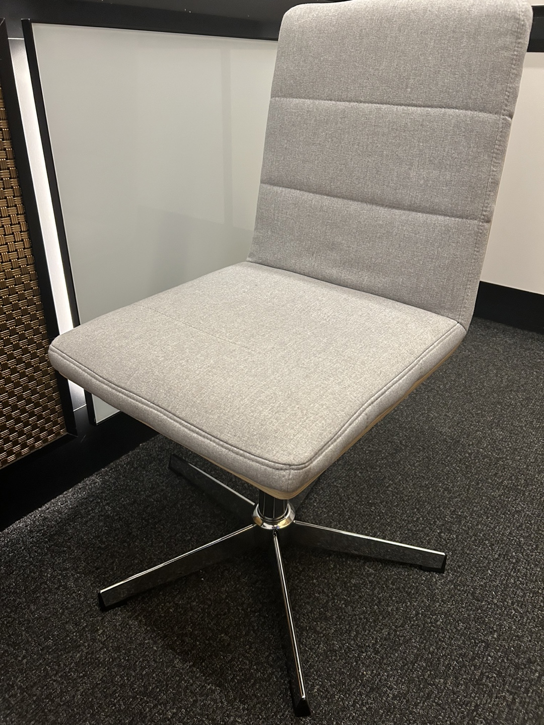 Modern Grey Fabric Swivel Chair - photo 3