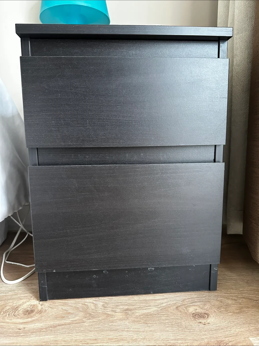 2 x Black Nightstands with Drawers thumbnail