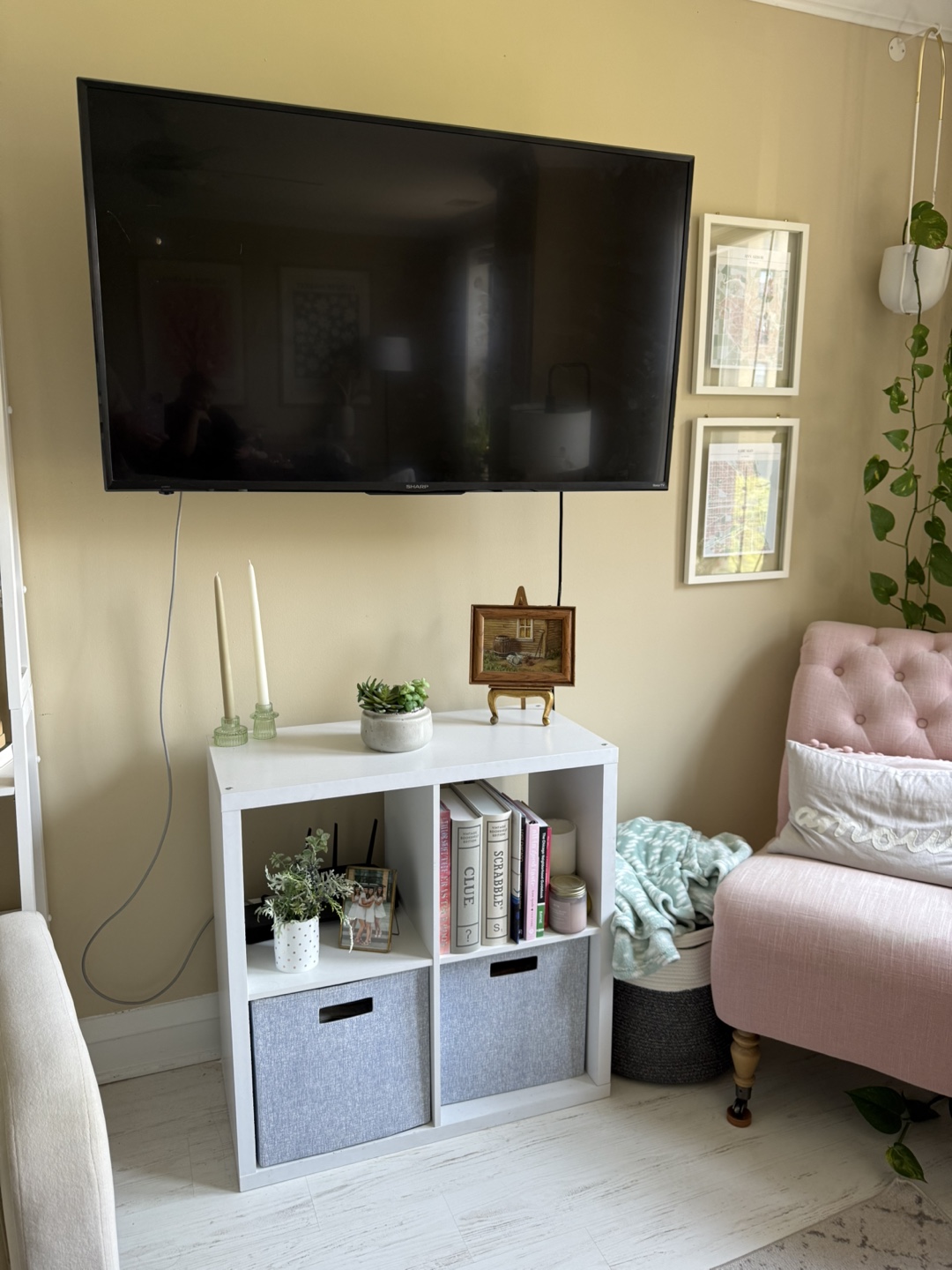 4 Cube Organizer White - Shelf/Cubby Storage (with bins) - photo 2
