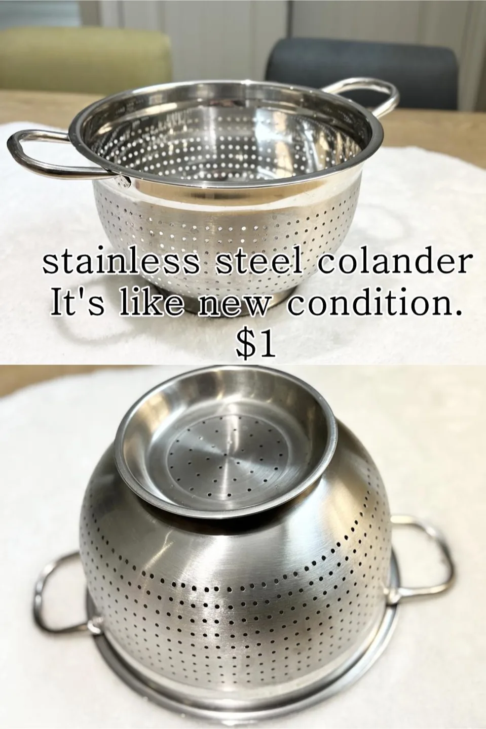 tainless steel colander thumbnail